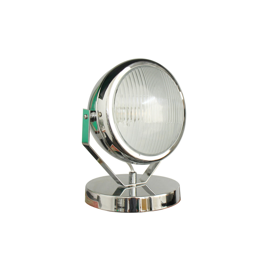 ChromeLuxe – Moderne bordlampe i metal og glas
