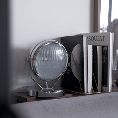 ChromeLuxe – Moderne bordlampe i metal og glas