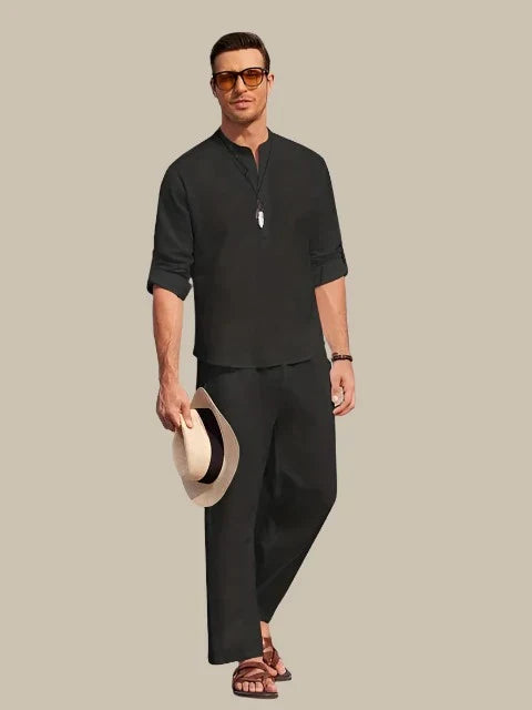 2-Piece Men's Set in Italian Linen Cotton - Victor