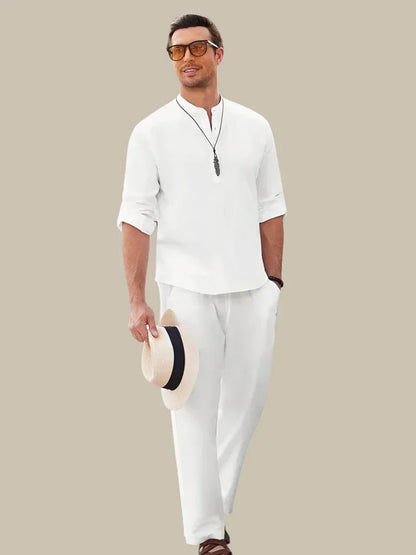 2-Piece Men's Set in Italian Linen Cotton - Victor