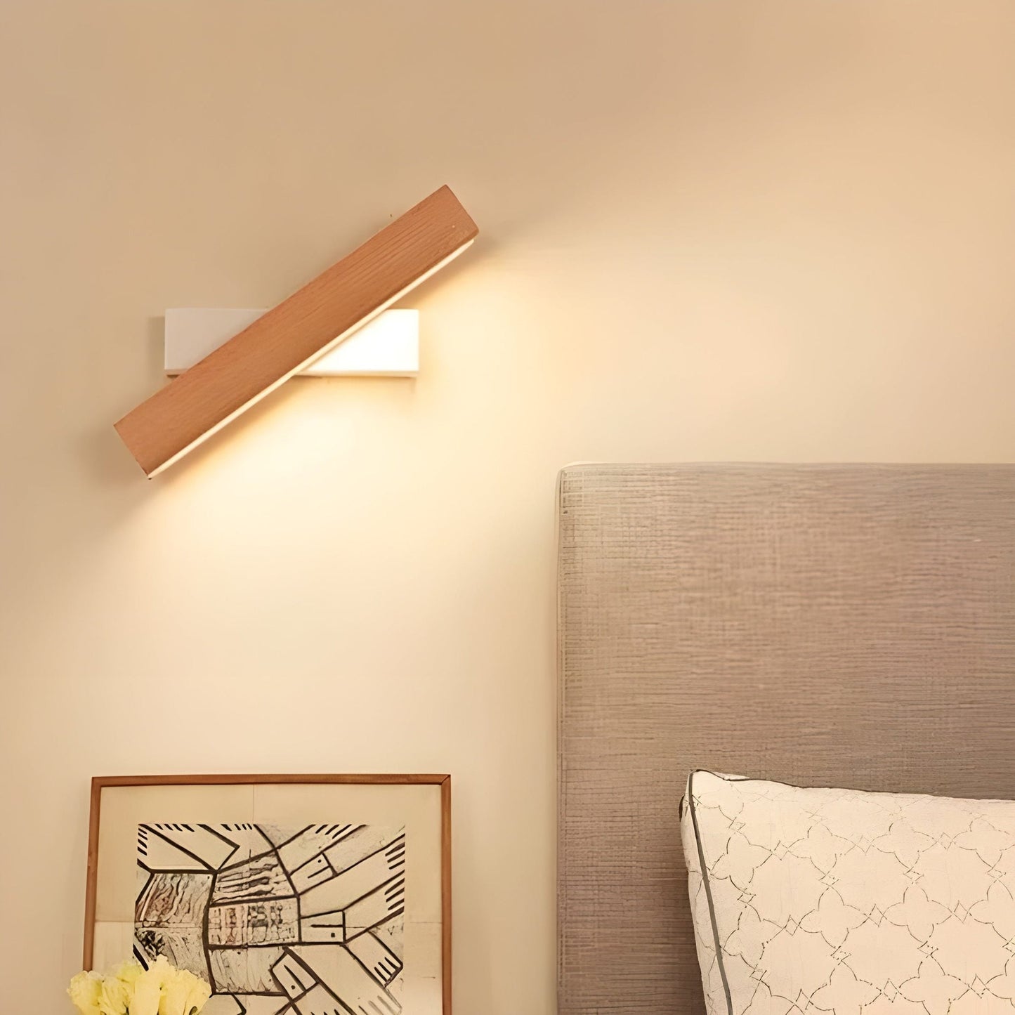 NordLume - Minimalistische Holz-Wandlampe