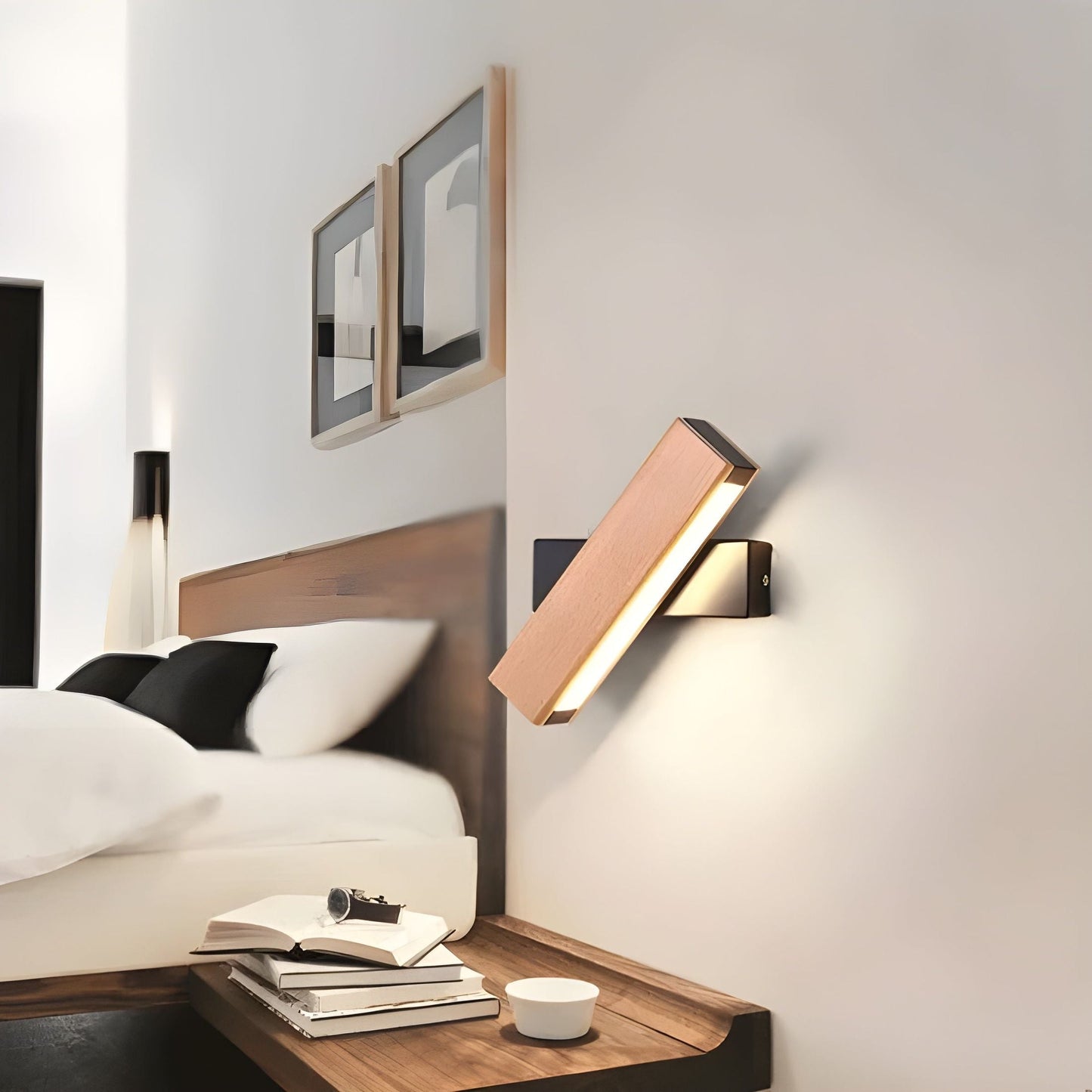 NordLume - Minimalistische Holz-Wandlampe