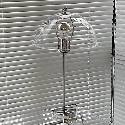 ClassicGlow - Sølv Metal og Akryl Bordlampe