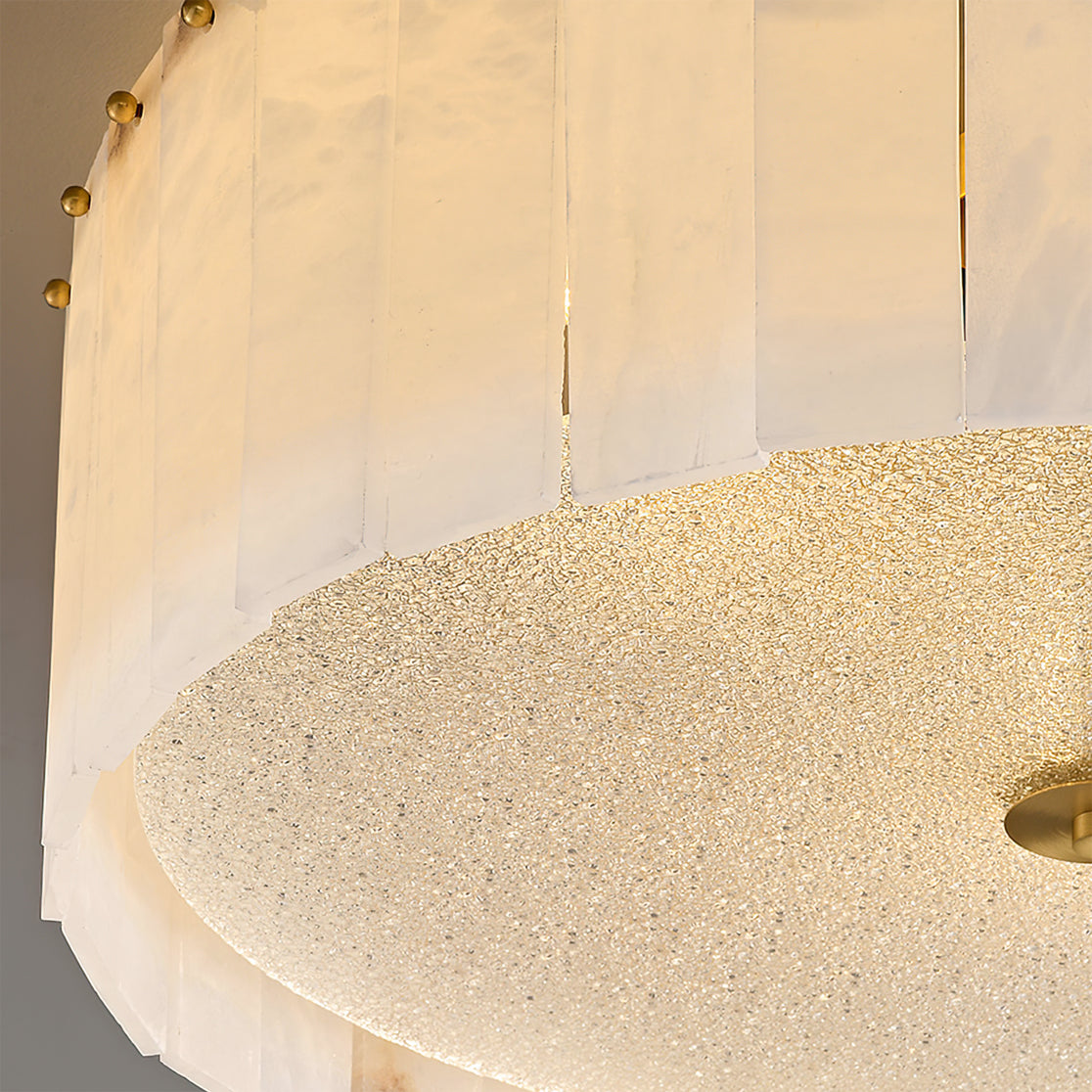 ElysianLuxe - Ceiling Lamp with Alabaster Details and Intimate Lighting