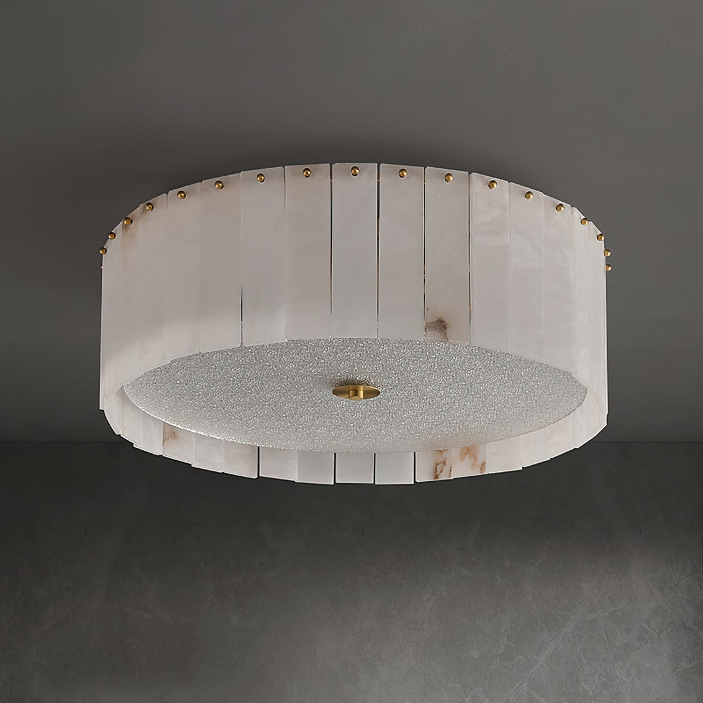 ElysianLuxe - Ceiling Lamp with Alabaster Details and Intimate Lighting