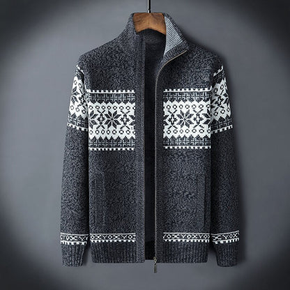 Raven – Cardigan zippé décontracté en maille pour hommes