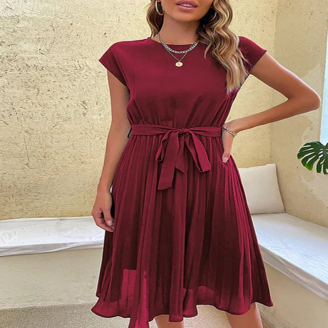 Robe d'été plissée pour femmes