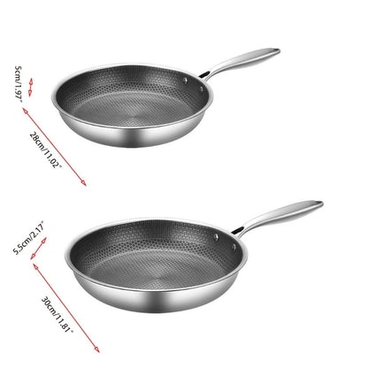 Non-stick pan - made of stainless steel for the kitchen