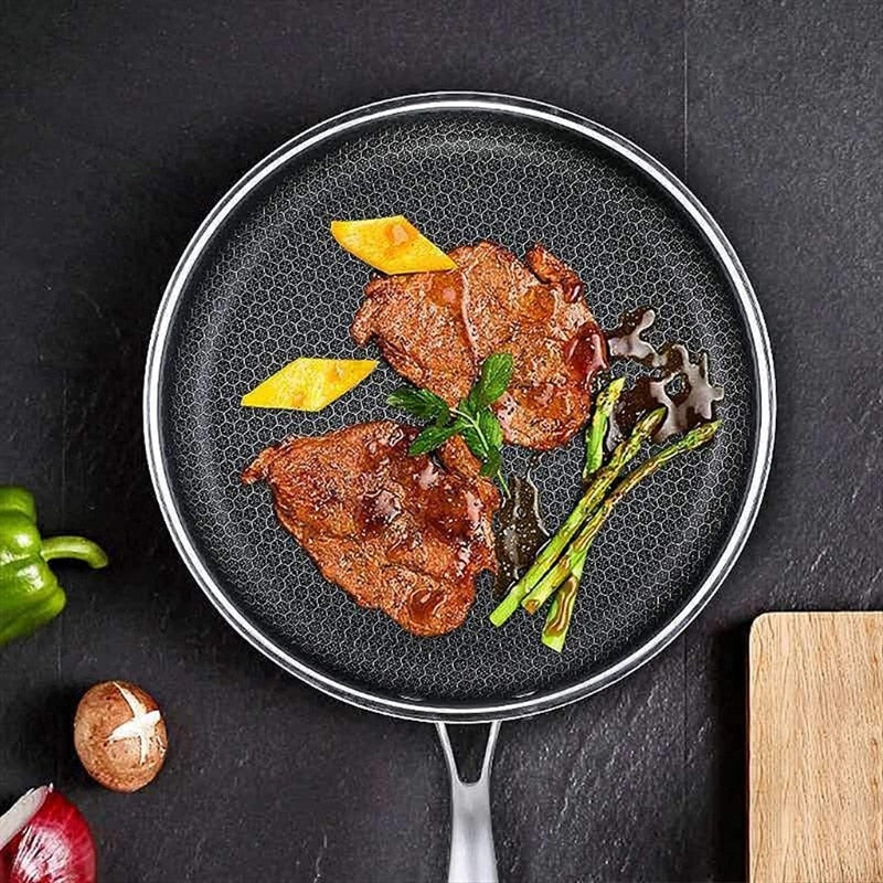Non-stick pan - made of stainless steel for the kitchen