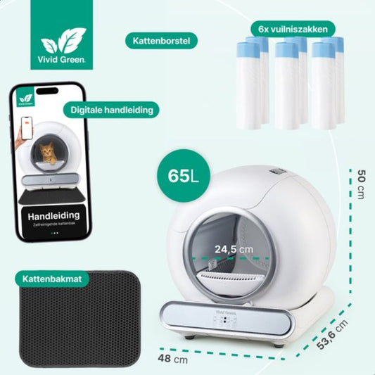 Petmo – Selvrenser automatisk kattebakke med avancerede funktioner