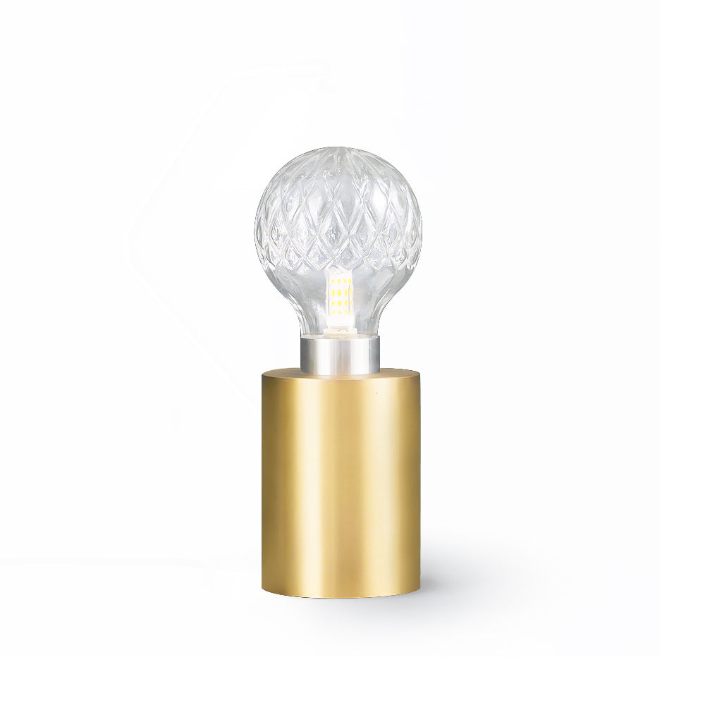 LuxeCrystal - Bordlampe med skinnende krystalkugle og varmt skær