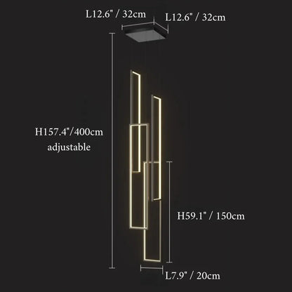 UltraLavagna - LED pendellys rektangel