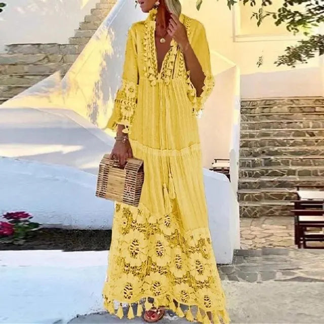 Robe longue éclatante - Ensoleillée