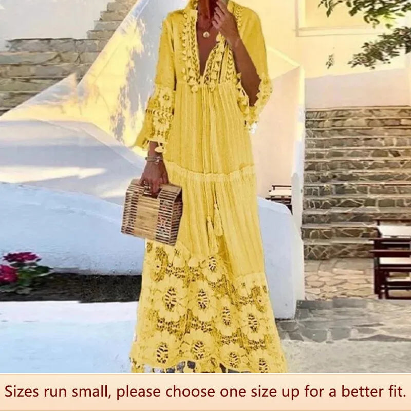 Robe longue éclatante - Ensoleillée