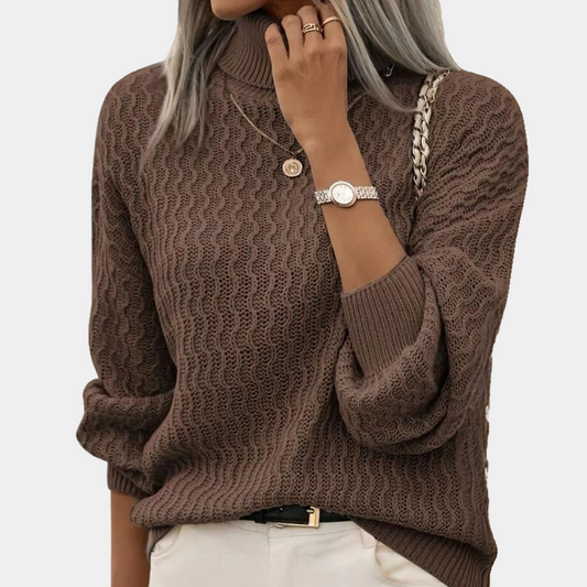 Blanca - Pull à col polo tricoté pour femmes