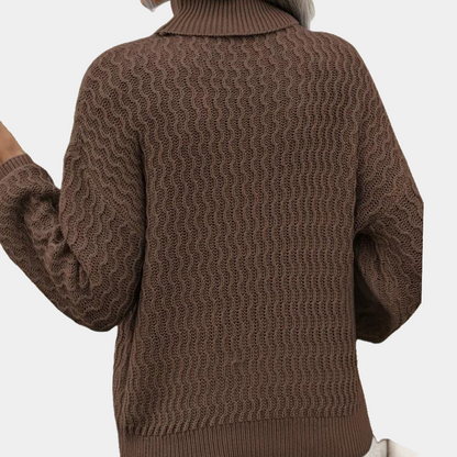 Blanca - Pull à col polo tricoté pour femmes