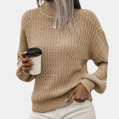 Blanca - Pull à col polo tricoté pour femmes