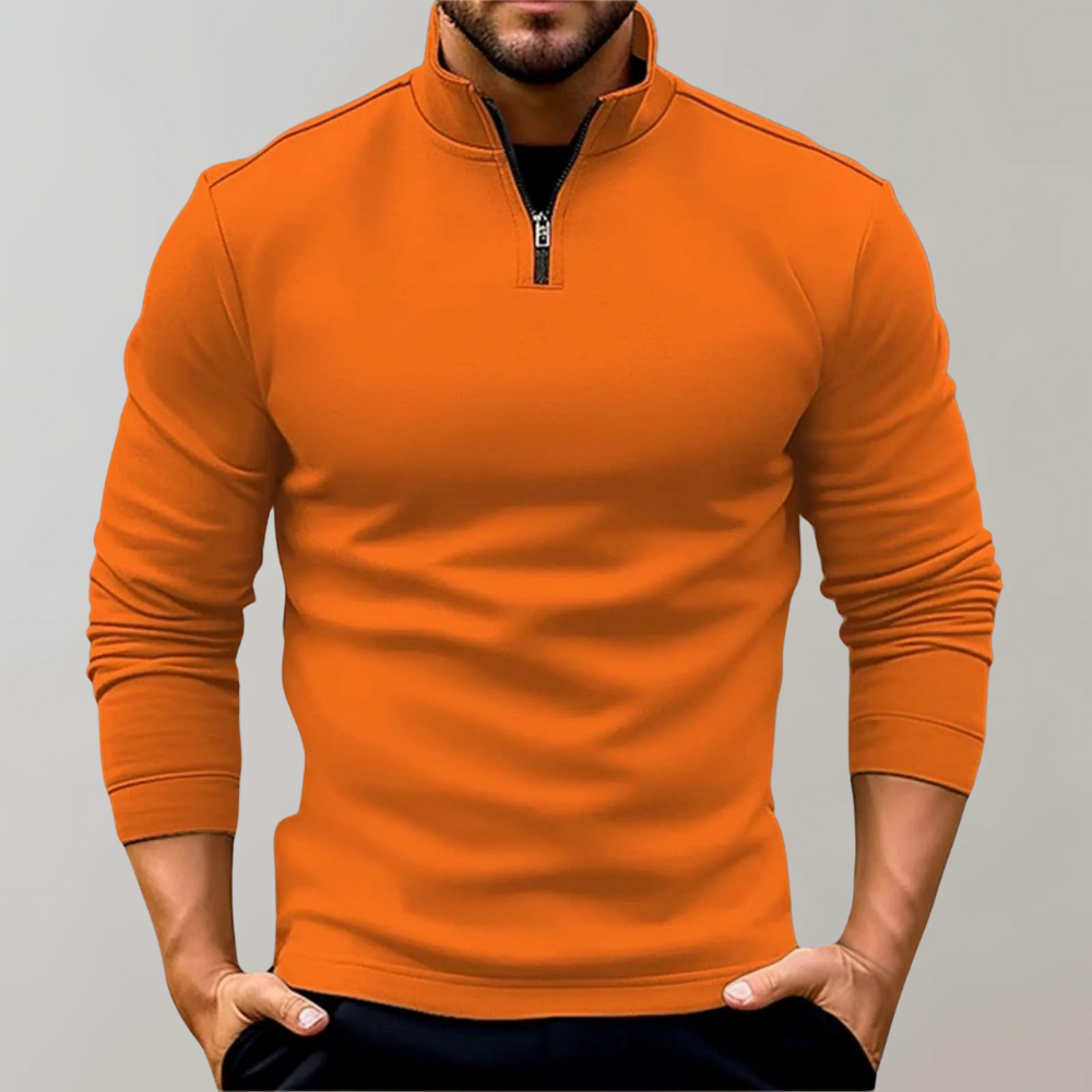 Pull pour homme avec fermeture éclair et look intemporel