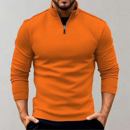 Pull pour homme avec fermeture éclair et look intemporel