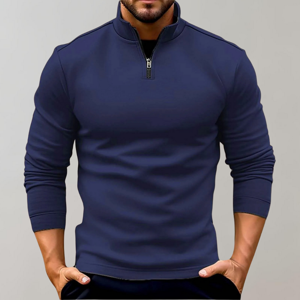 Pull pour homme avec fermeture éclair et look intemporel