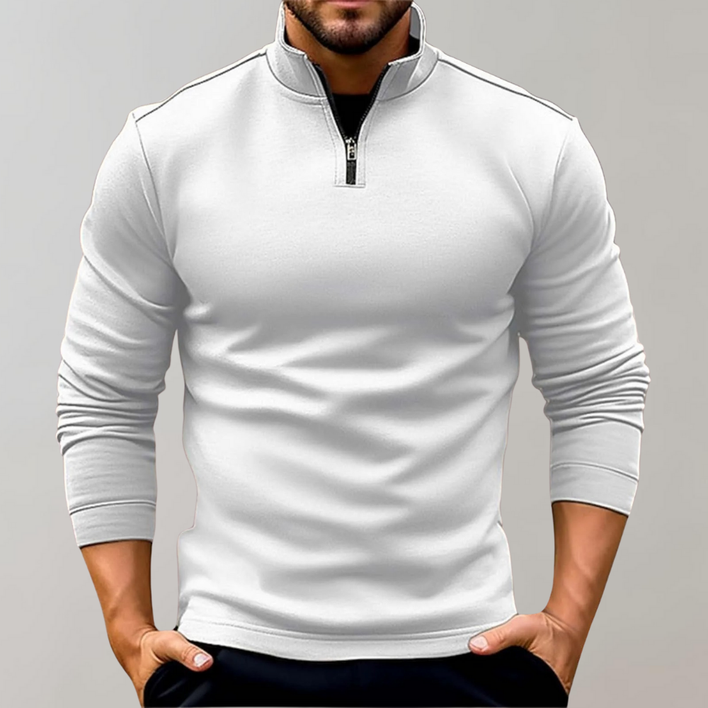 Pull pour homme avec fermeture éclair et look intemporel
