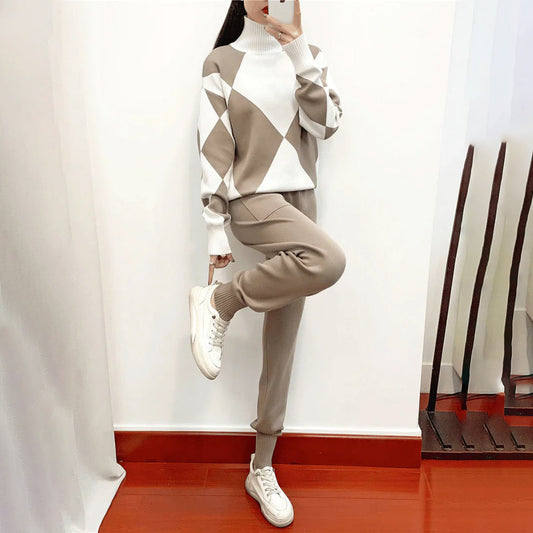 MARY - Ensemble chaud de pull et pantalon pour femmes
