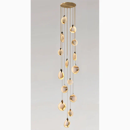 MarbleGlow - Ring Chandelier