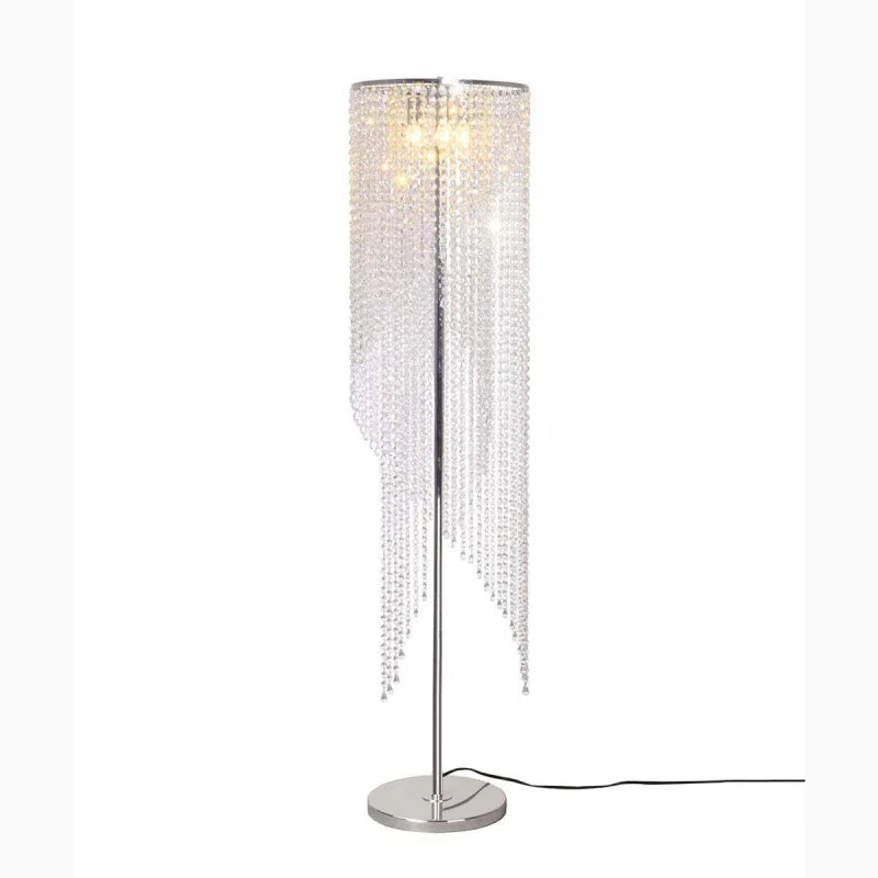VeilLight - Lampe sur pied LED élégante avec cristaux