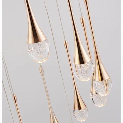 HelixGlow - Spiral Chandelier for Staircase