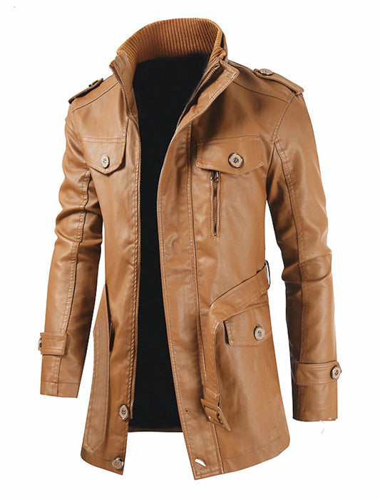Marts – Long manteau en cuir pour hommes