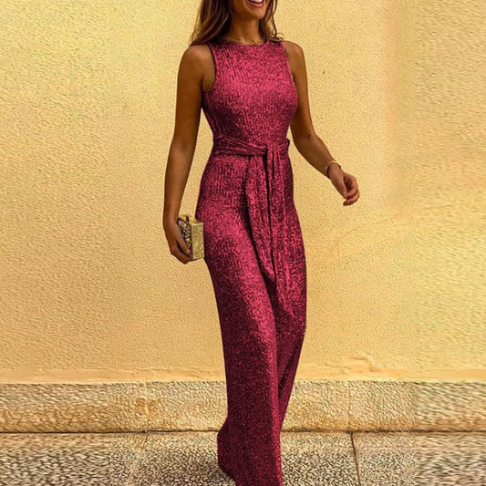 Zebby - Festlig Skinnende Dame Jumpsuit