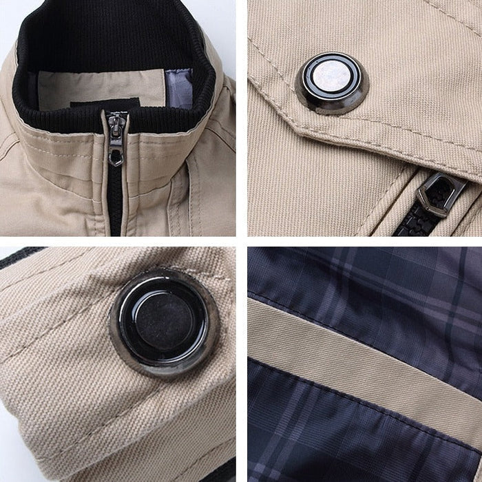Veste pour homme - avec fermeture éclair et poche poitrine