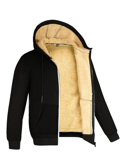Patrick - Pull en polaire pour homme avec doublure en fourrure
