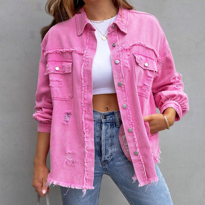 Dame Denimjakke med "Vintage" Look - Revive
