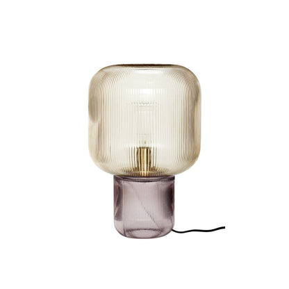 GlowSphere - Oval bordlampe af glas og metal