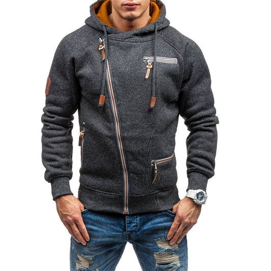 Murie - Casual fleece hættetrøje med lommer til mænd