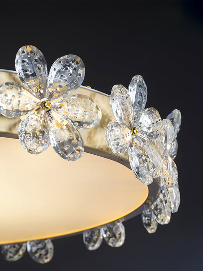 LuxePetal - Ceiling Light with Crystal Petals and Subtle Lighting