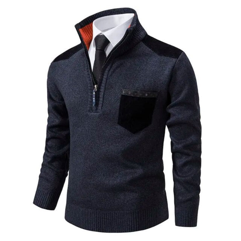 Pull-over à col et poche - Macris