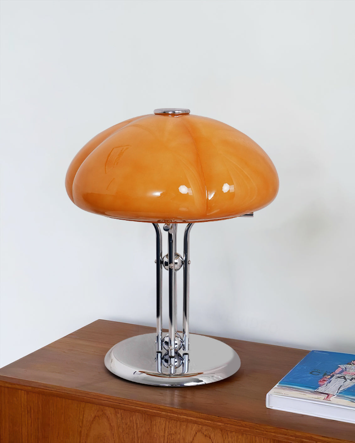 OrangeCurve - Moderne Glas Bordlampe