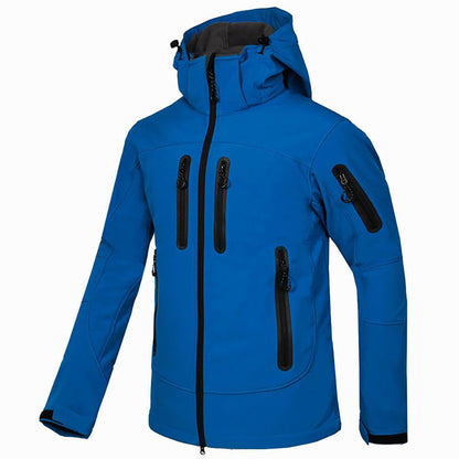 Veste tactique imperméable pour homme avec multiples poches zippées