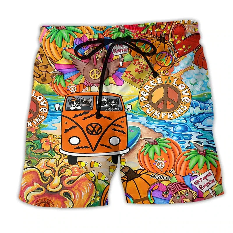 Shorts de bain pour hommes avec design graffiti