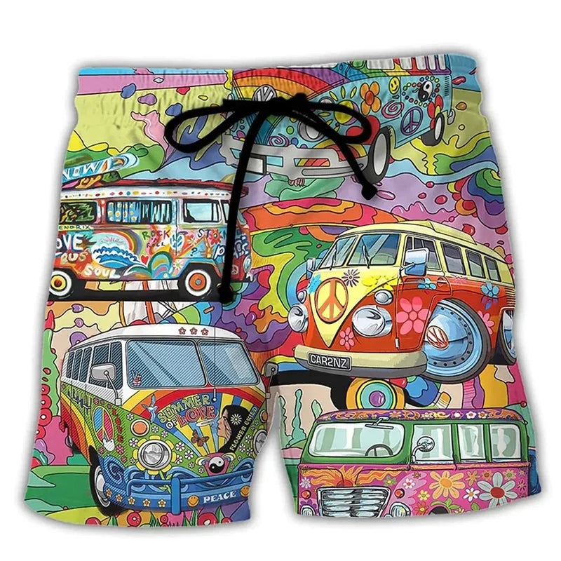 Shorts de bain pour hommes avec design graffiti