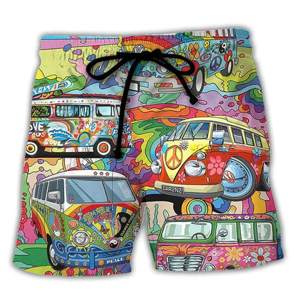 Shorts de bain pour hommes avec design graffiti