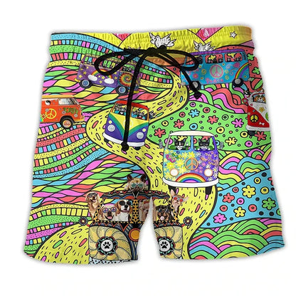Shorts de bain pour hommes avec design graffiti