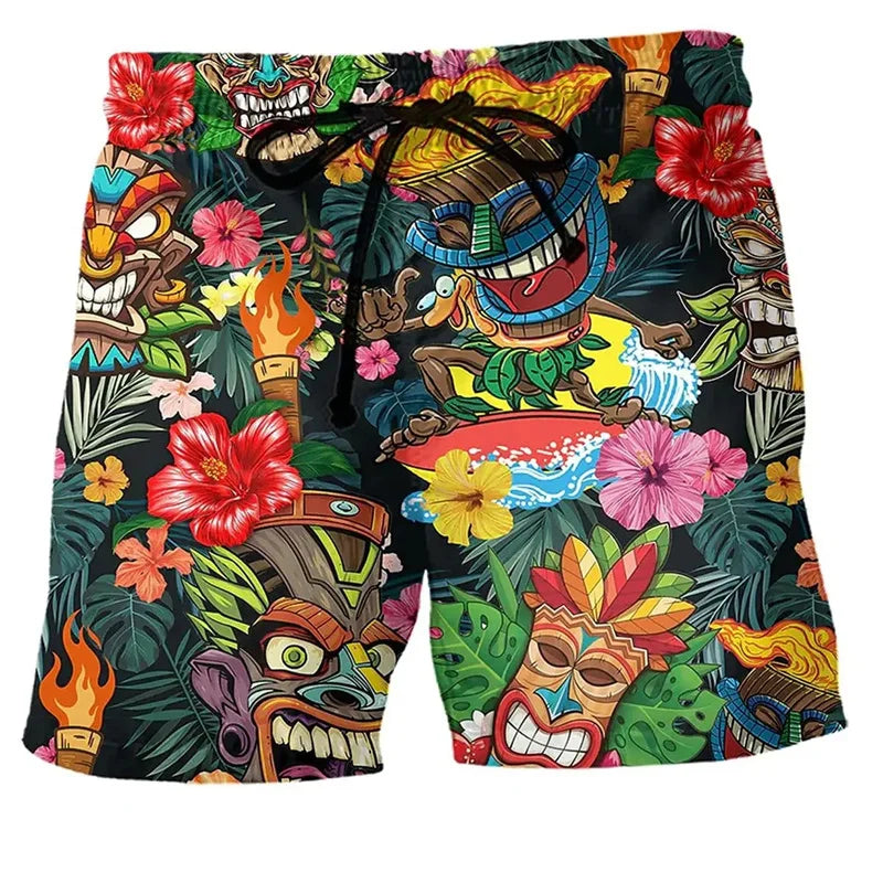 Shorts de bain pour hommes avec design graffiti
