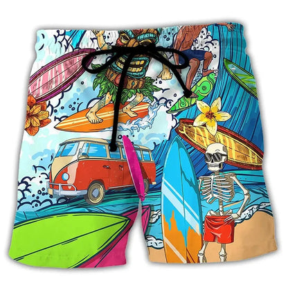 Shorts de bain pour hommes avec design graffiti
