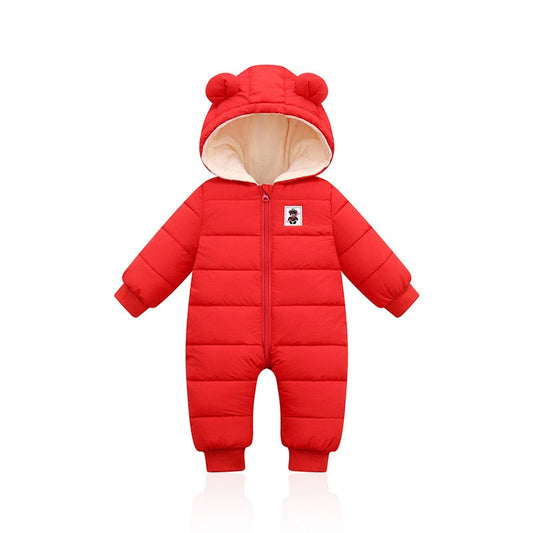 Combinaison d'hiver chaude et confortable pour bébé avec des oreilles