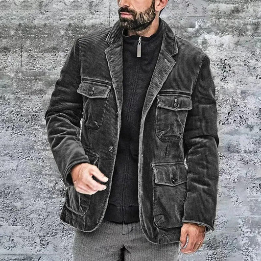 Veste pour hommes - Fermeture à boutons - Veste de printemps