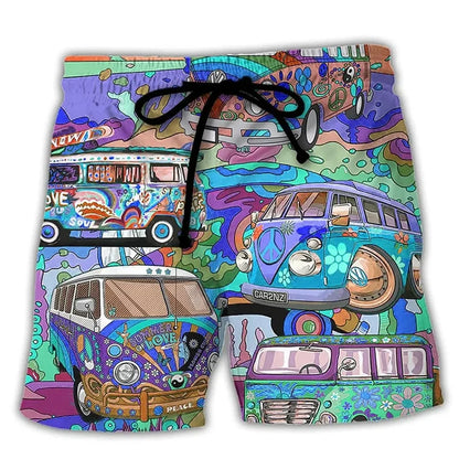 Shorts de bain pour hommes avec design graffiti