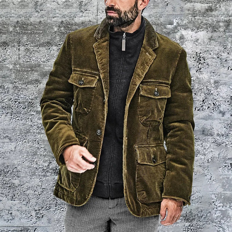 Veste pour hommes - Fermeture à boutons - Veste de printemps